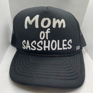 Mom of Sassholes (with glitter letters) Trucker Hat